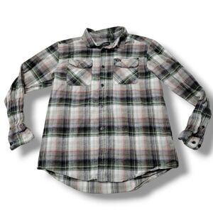 RVCA Shirt Size XL Regular Fit RVCA Flannel Button Down Long Sleeve Shirt Plaid